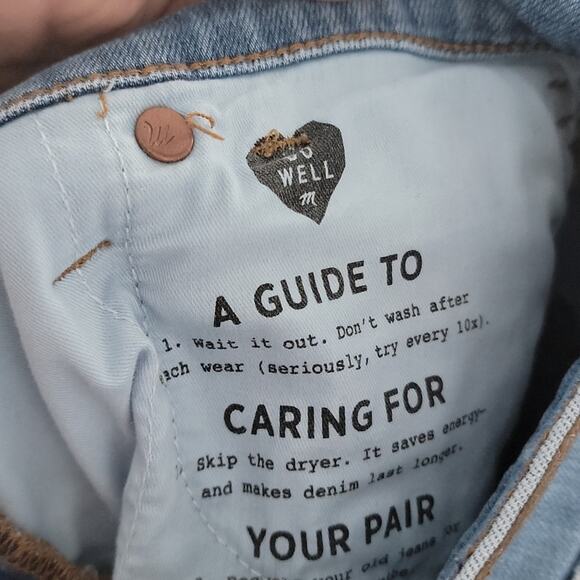 Madewell 9" Mid Rise Skinny Torn Knee Frankie Wash, 26 - Picture 10 of 10